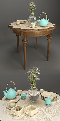 Kitchen set 3D model