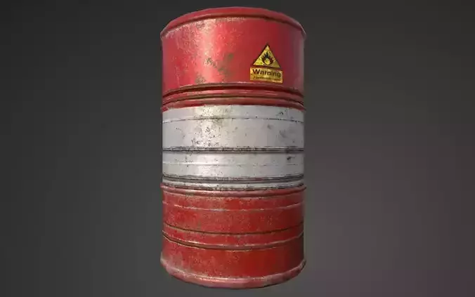 Oil barrel Low-poly 3D model