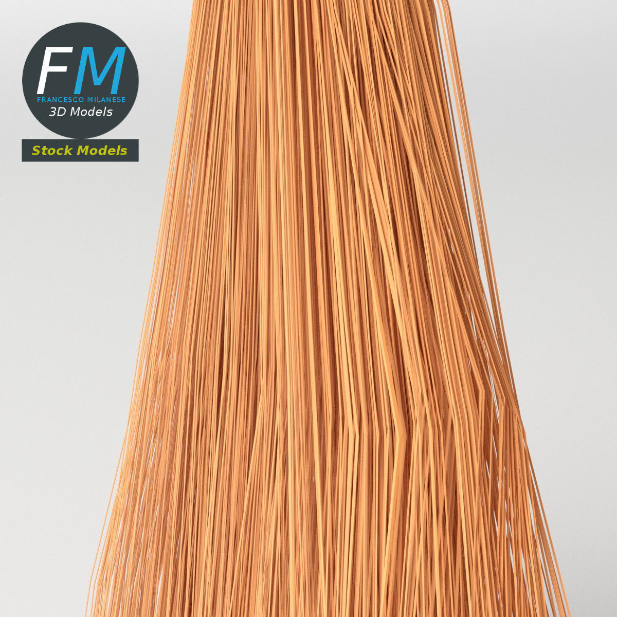 Whisk broom 3D model_5
