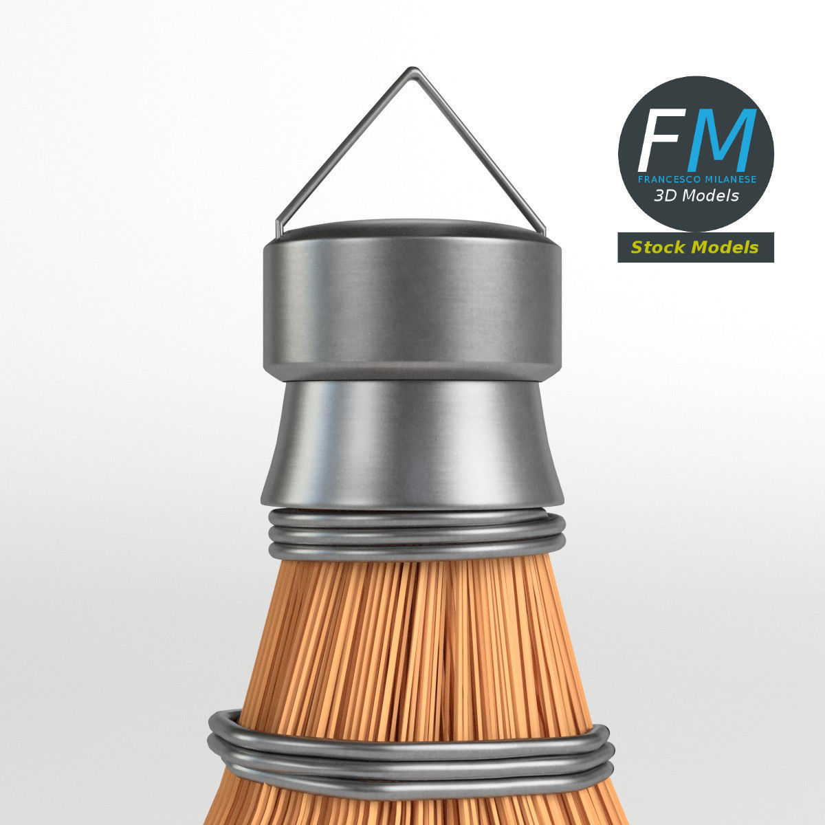 Whisk broom 3D model_3