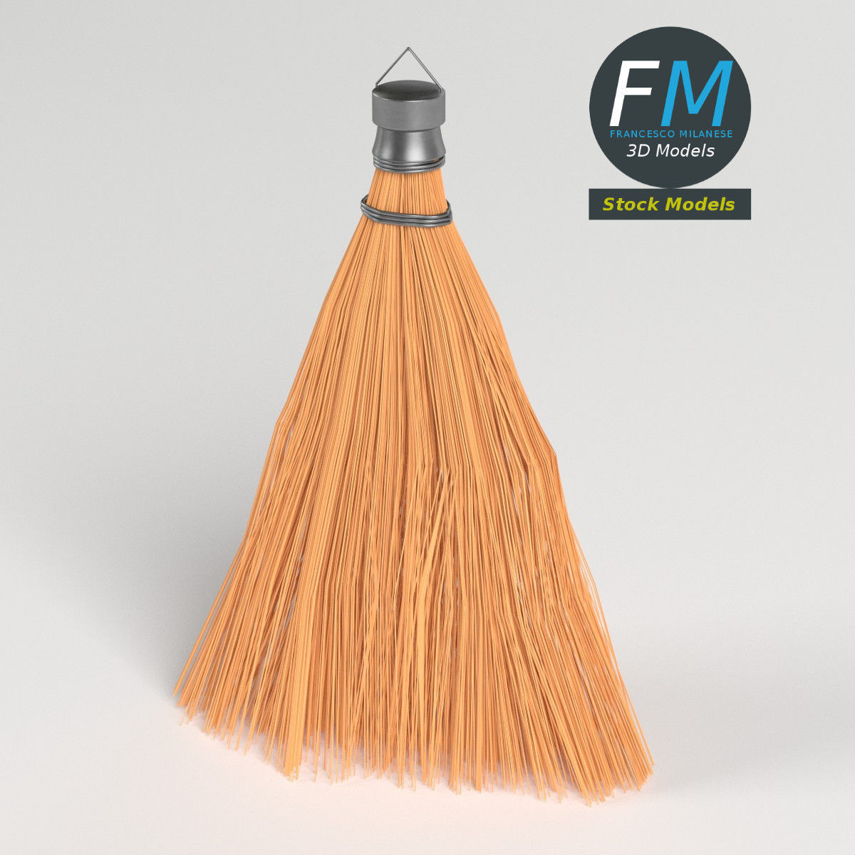 Whisk broom 3D model_2