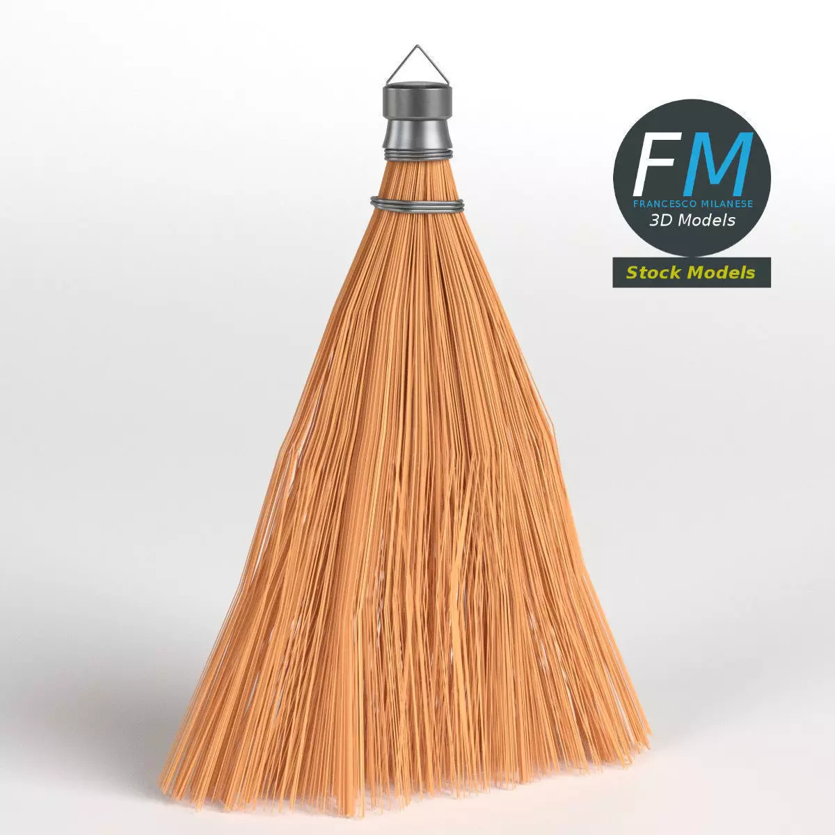 Whisk broom 3D model_0