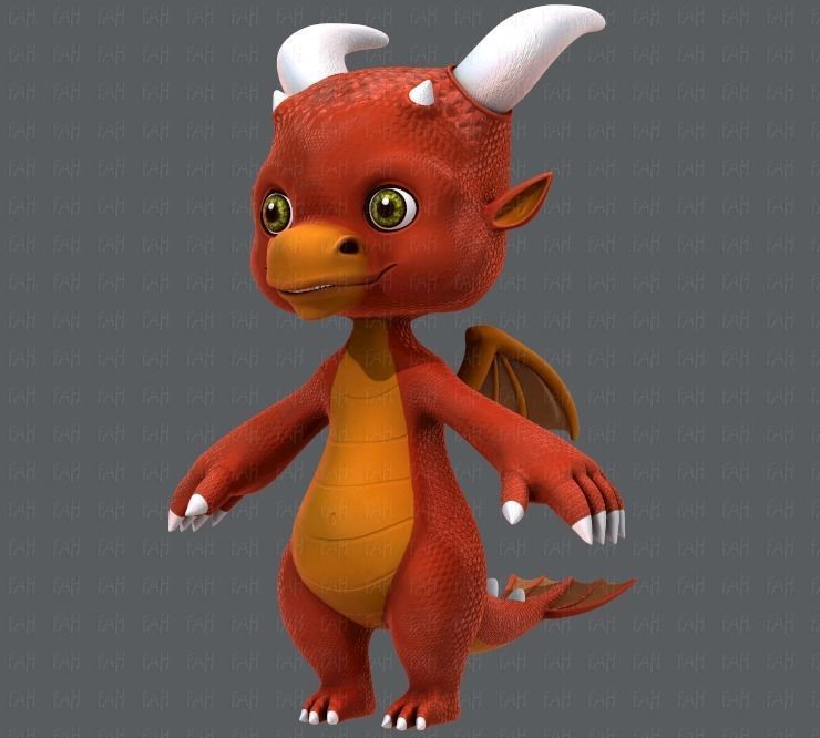 Dragon V01 Low-poly 3D model_33