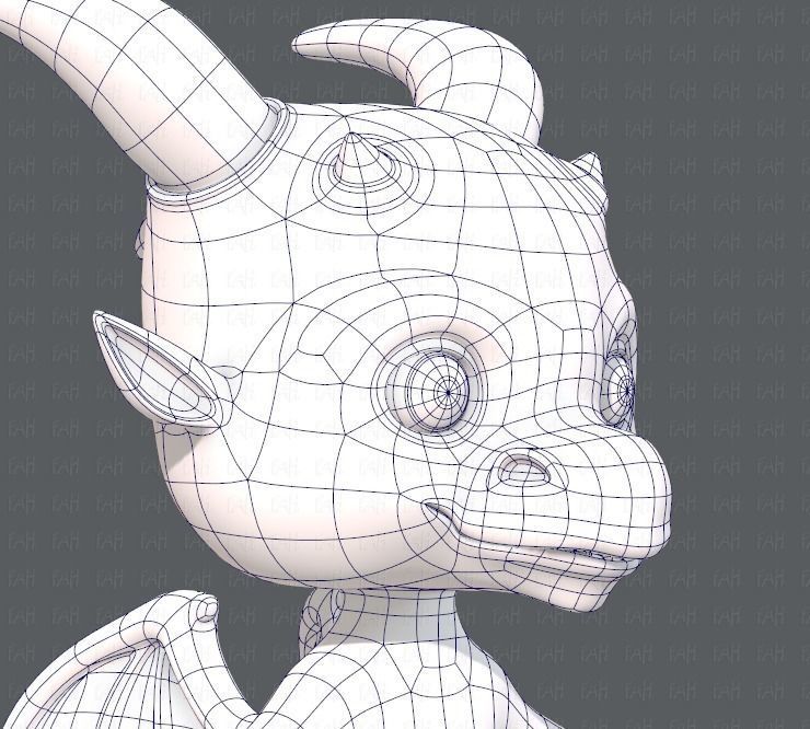 Dragon V01 Low-poly 3D model_26