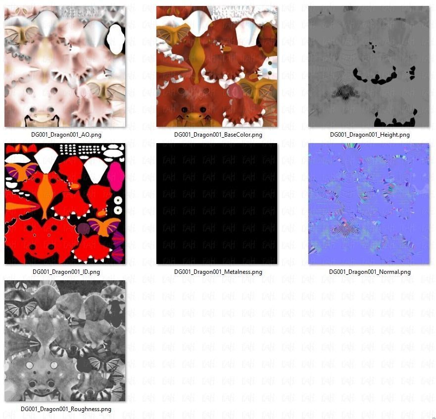 Dragon V01 Low-poly 3D model_46