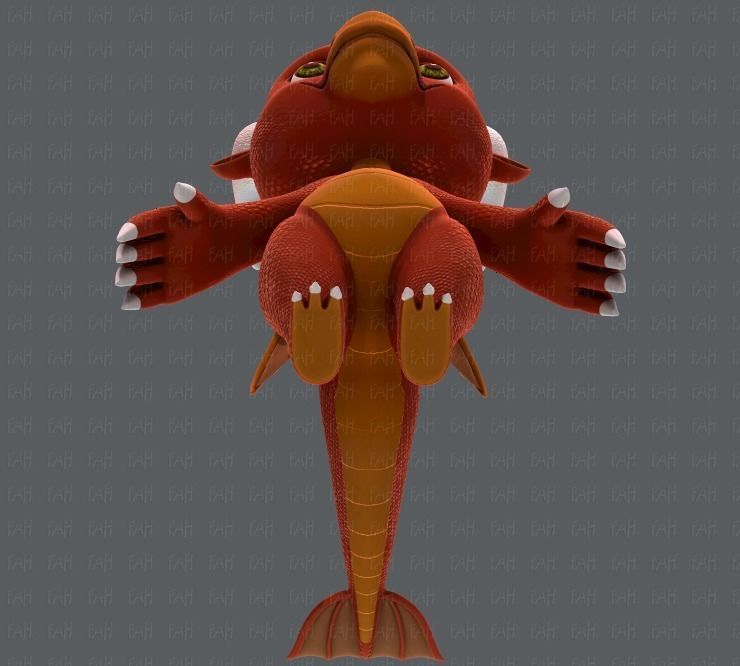 Dragon V01 Low-poly 3D model_39