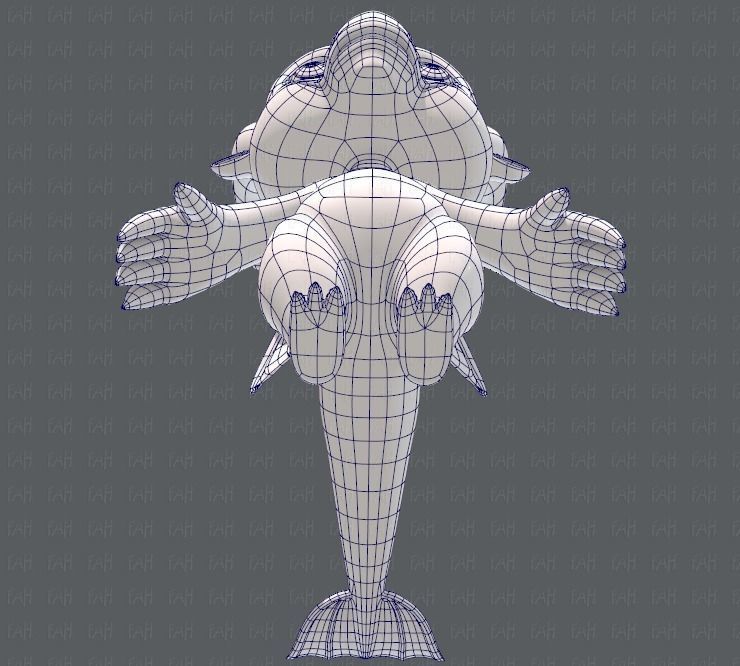 Dragon V01 Low-poly 3D model_40