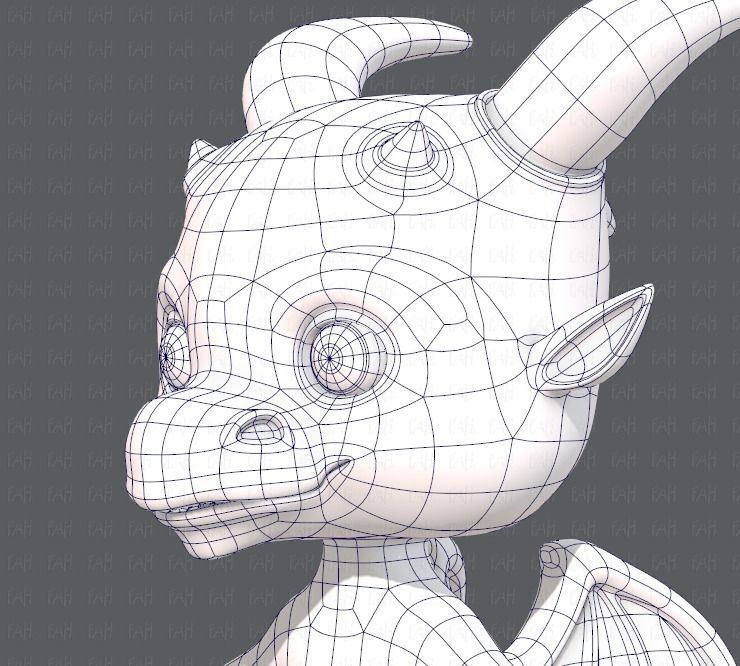 Dragon V01 Low-poly 3D model_32