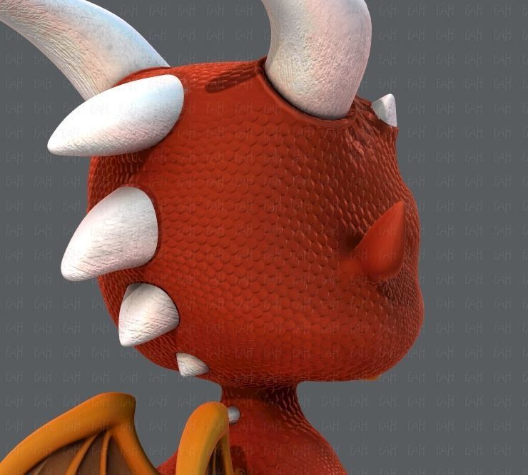 Dragon V01 Low-poly 3D model_20