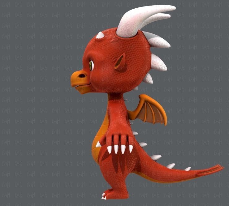 Dragon V01 Low-poly 3D model_7