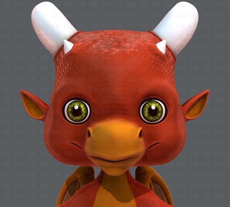 Dragon V01 Low-poly 3D model_17