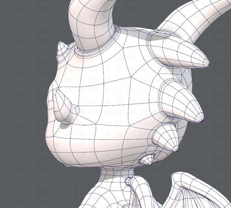 Dragon V01 Low-poly 3D model_30