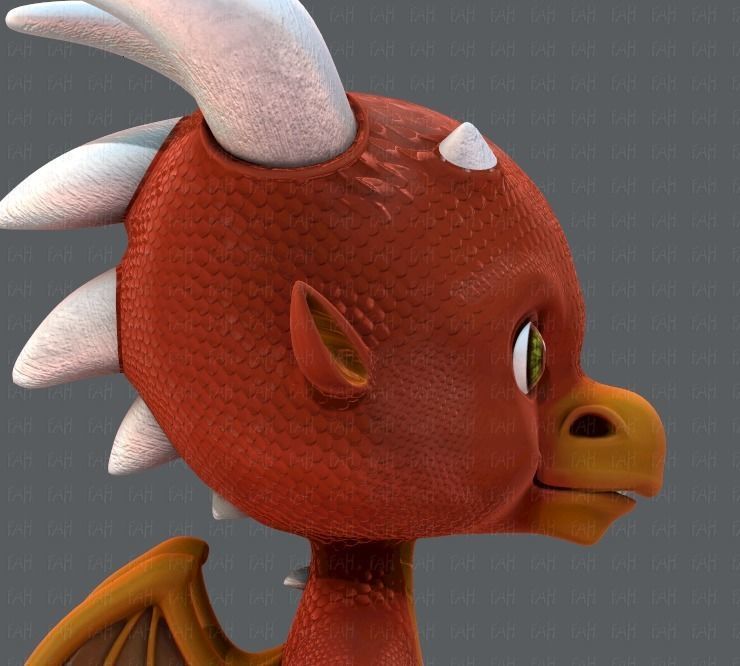 Dragon V01 Low-poly 3D model_19