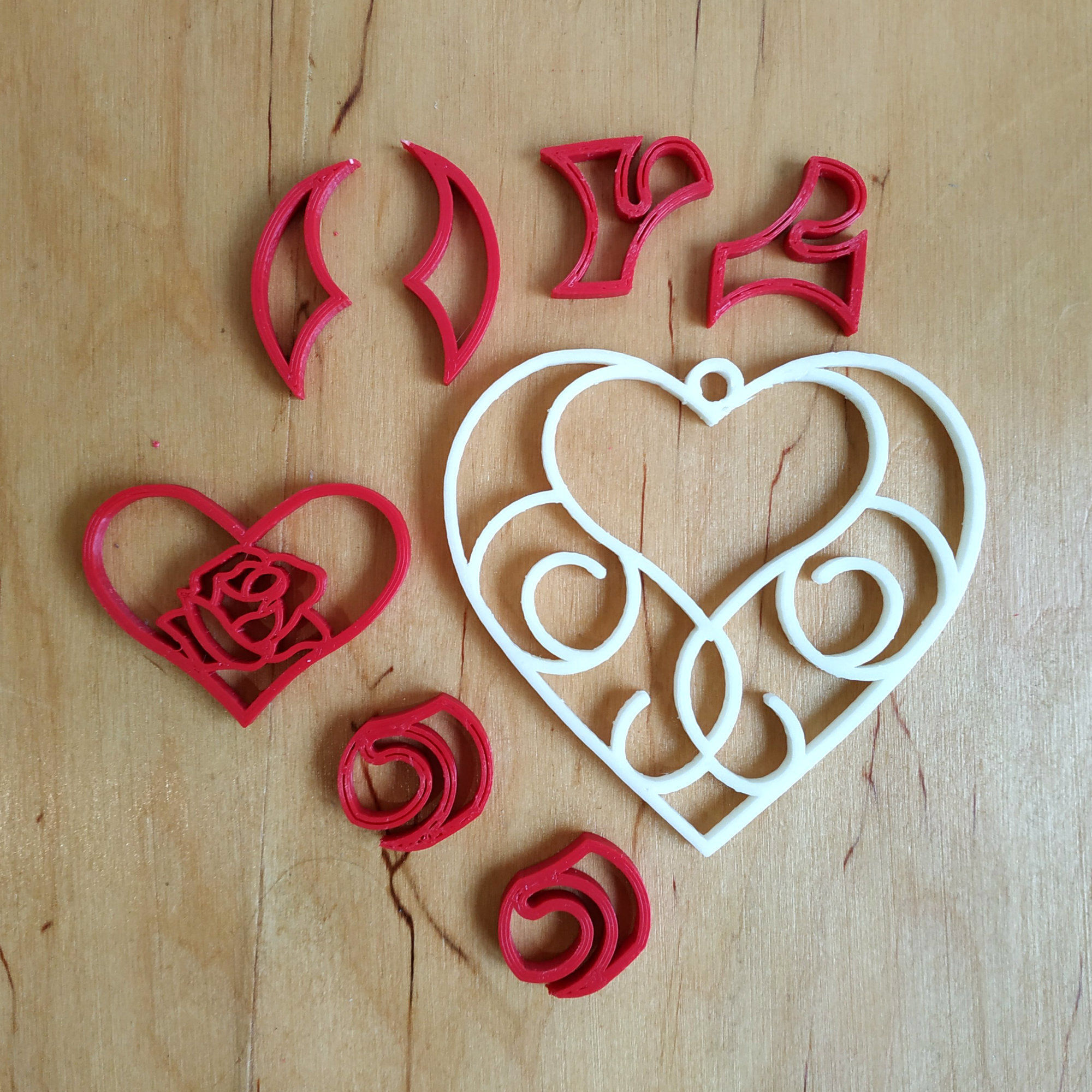 3D printed quilling heart 3D print model_3