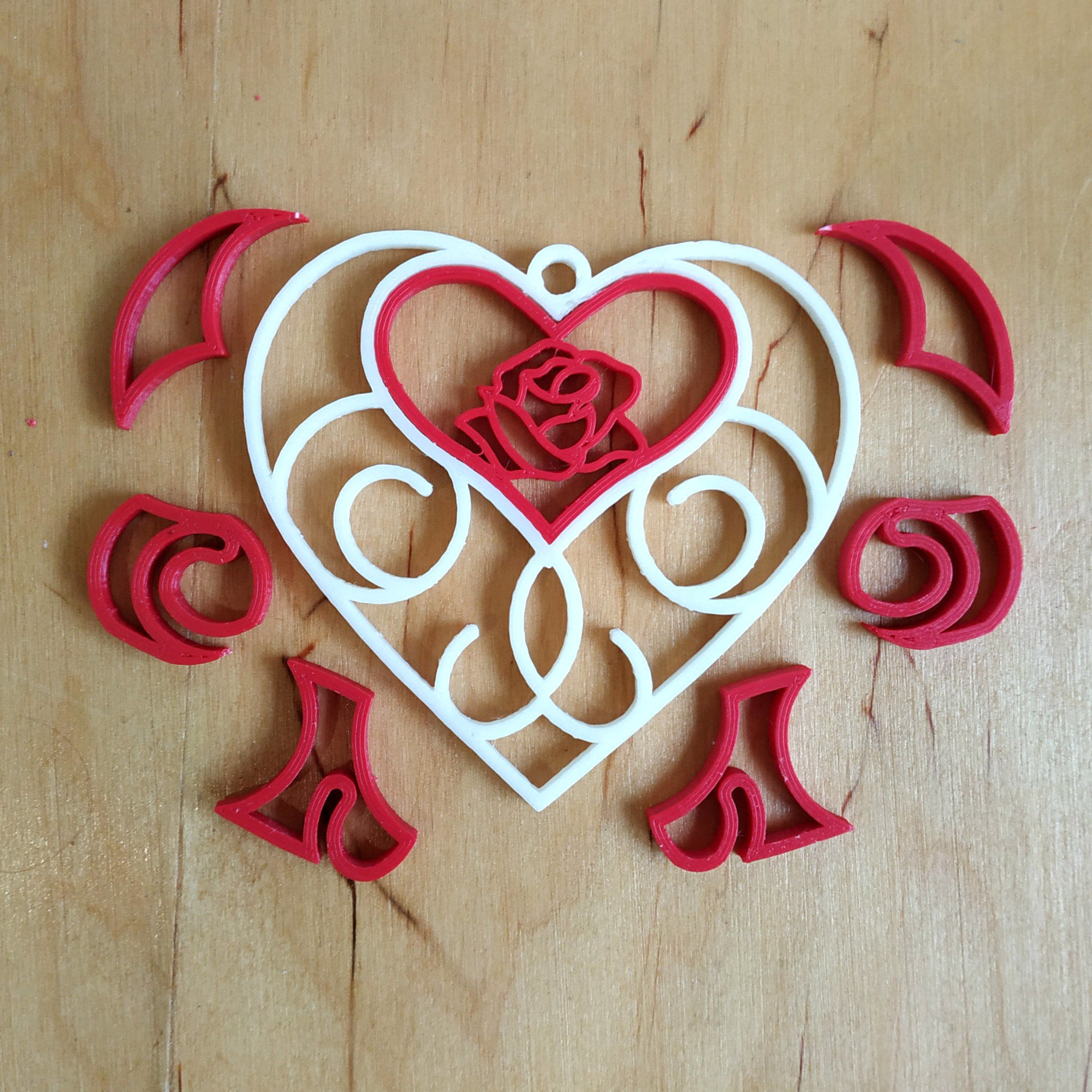 3D printed quilling heart 3D print model_4