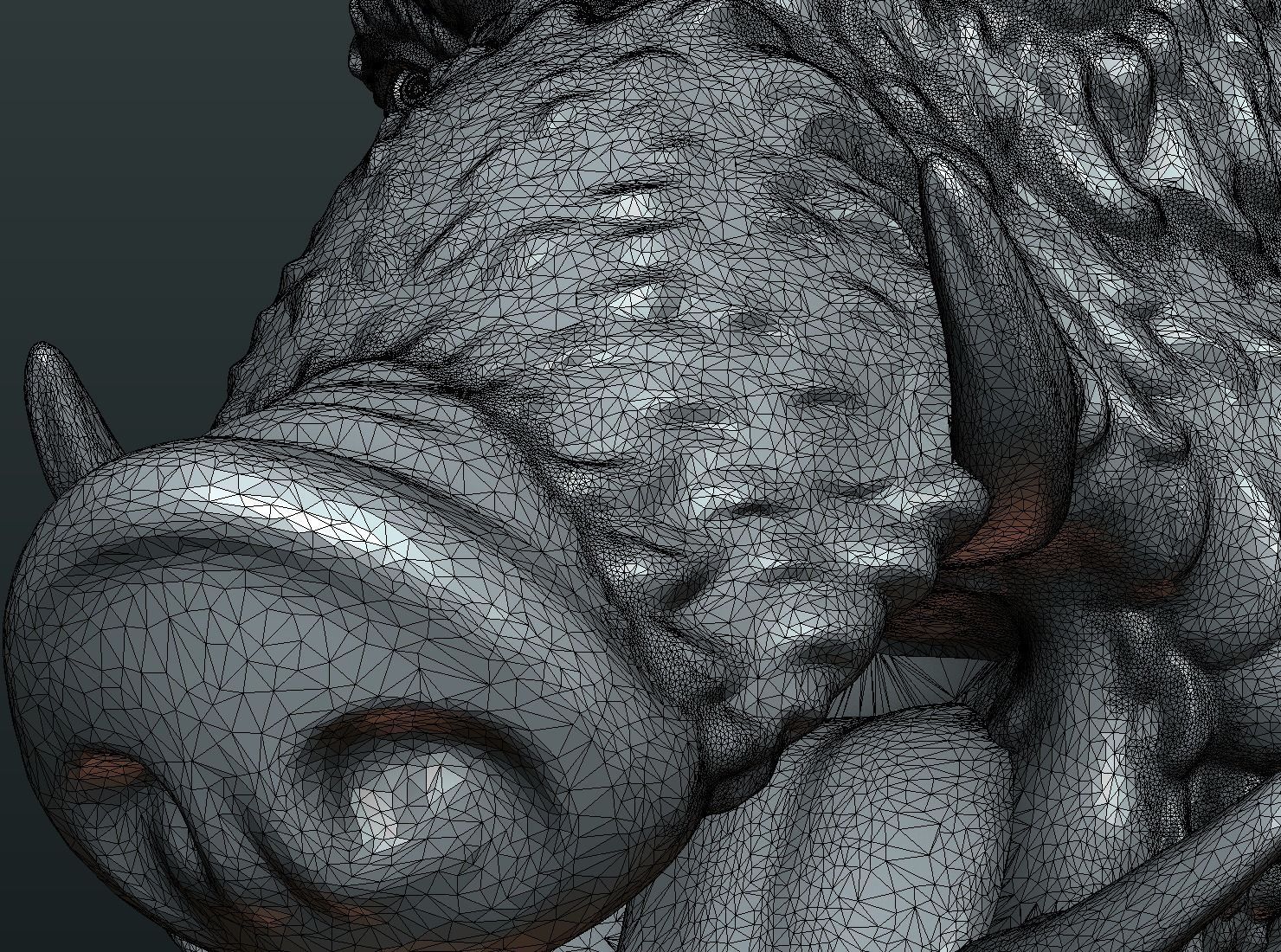 Wild Boar Mounted Head 3D print model_20