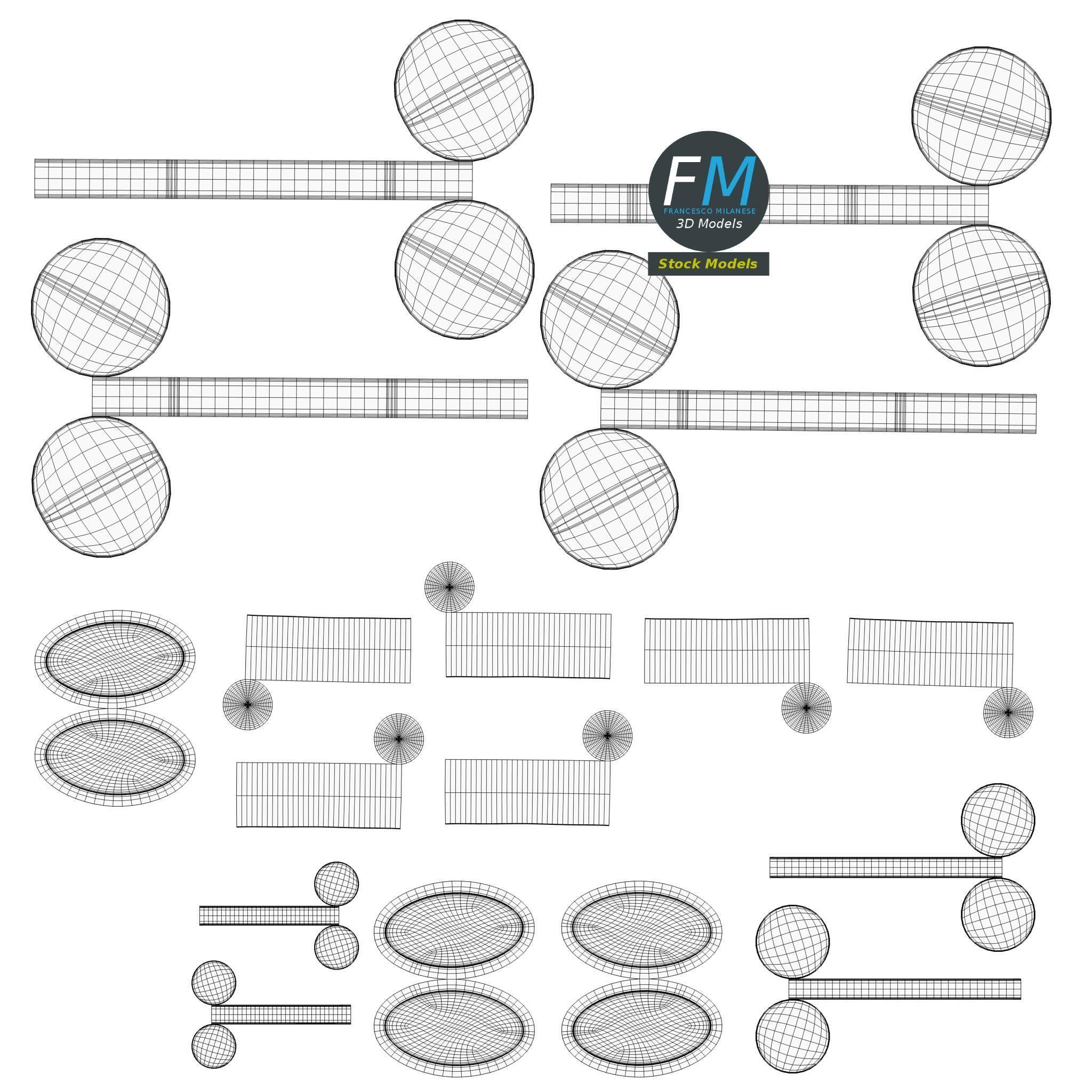 Pharma pills tablets 3D model_11