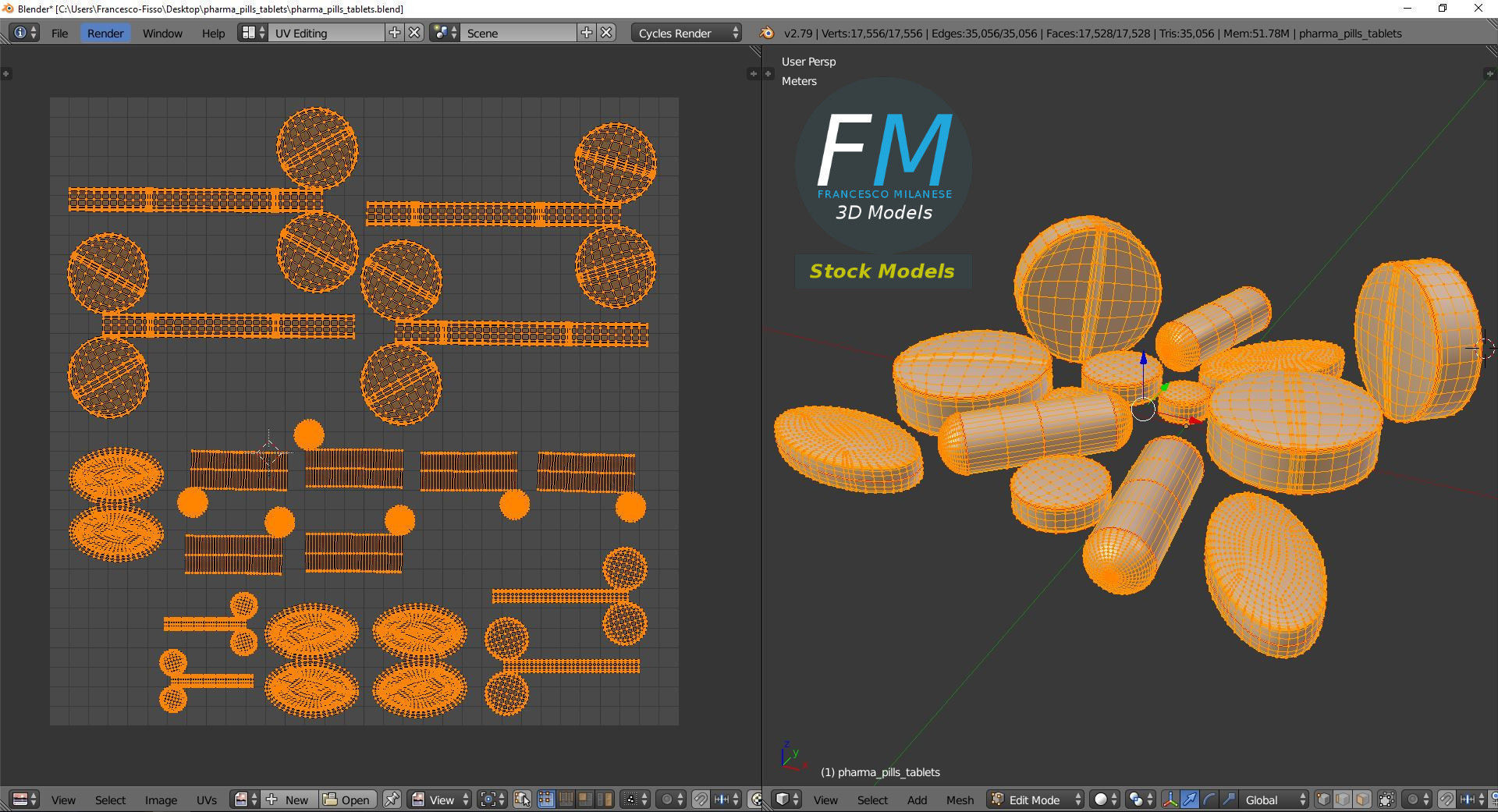 Pharma pills tablets 3D model_10