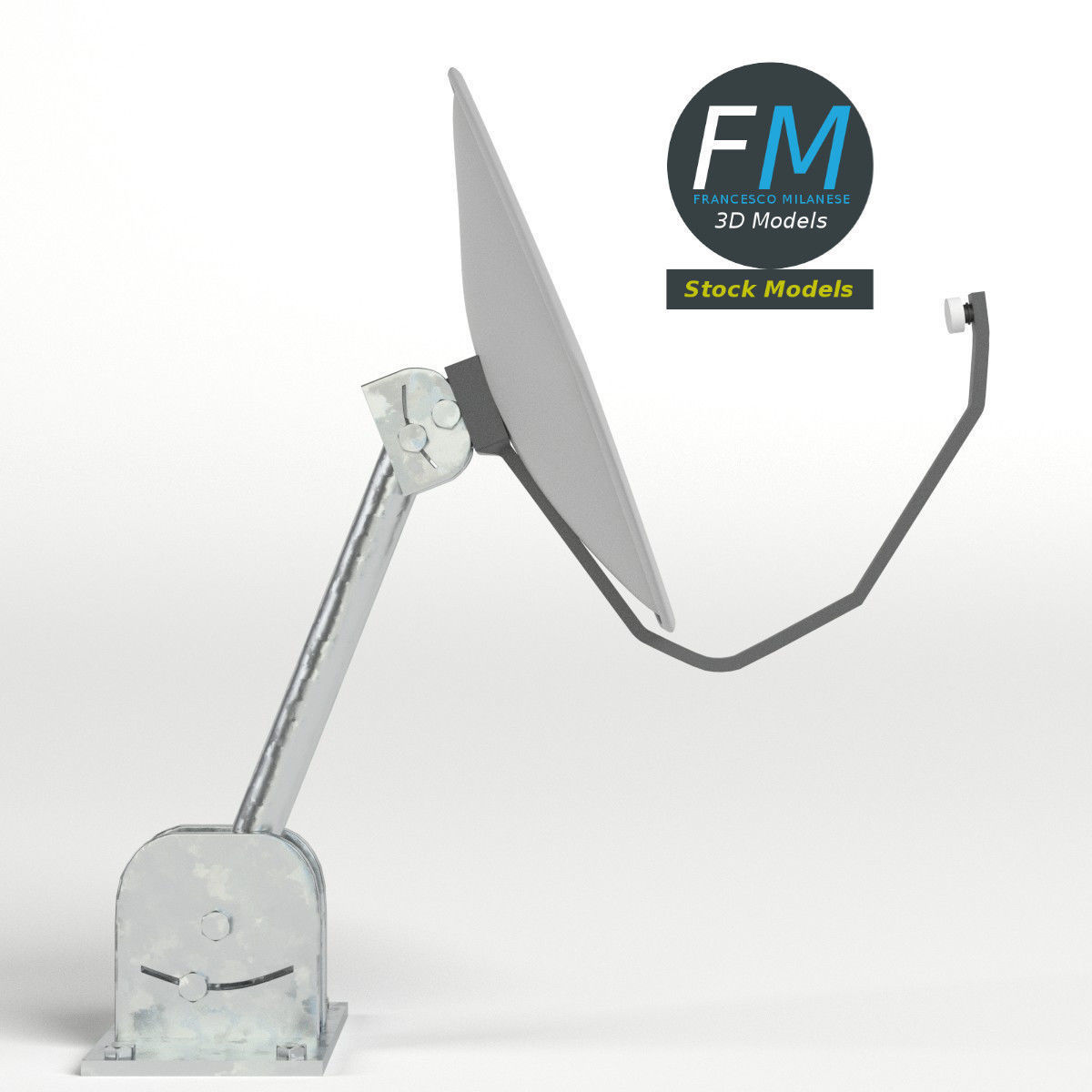 Satellite dish 2 3D model_4
