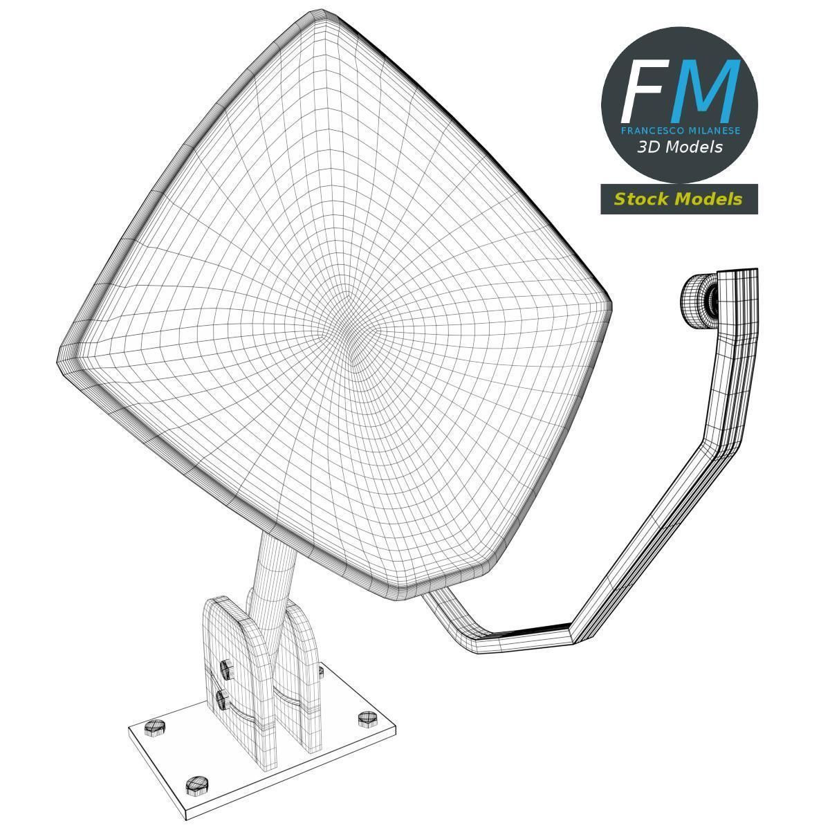 Satellite dish 2 3D model_7