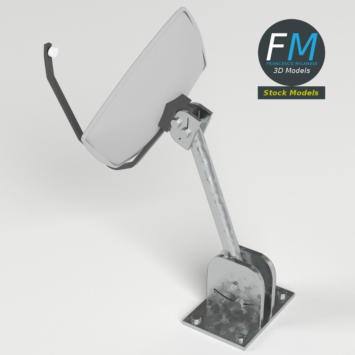 Satellite dish 2 3D model_2