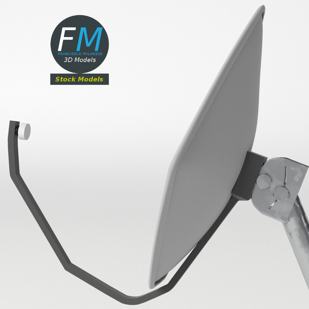 Satellite dish 2 3D model_5