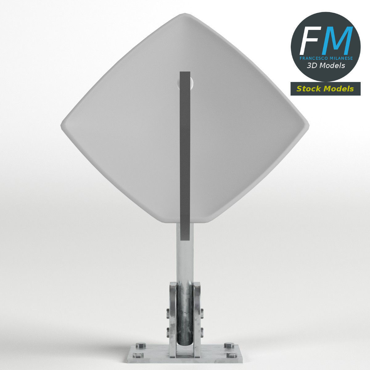 Satellite dish 2 3D model_3