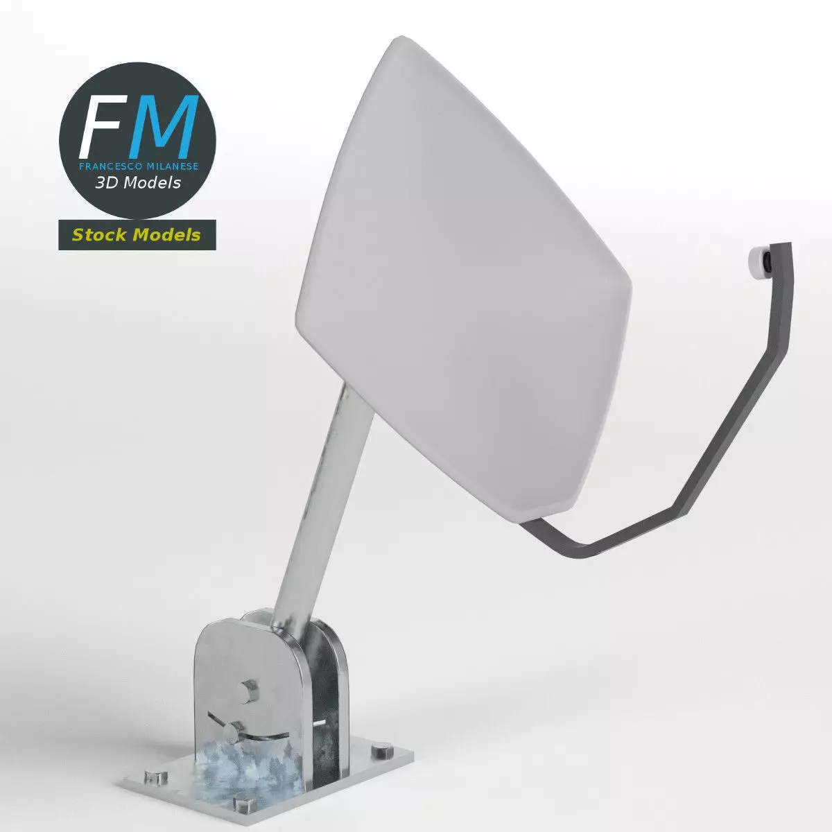 Satellite dish 2 3D model_0