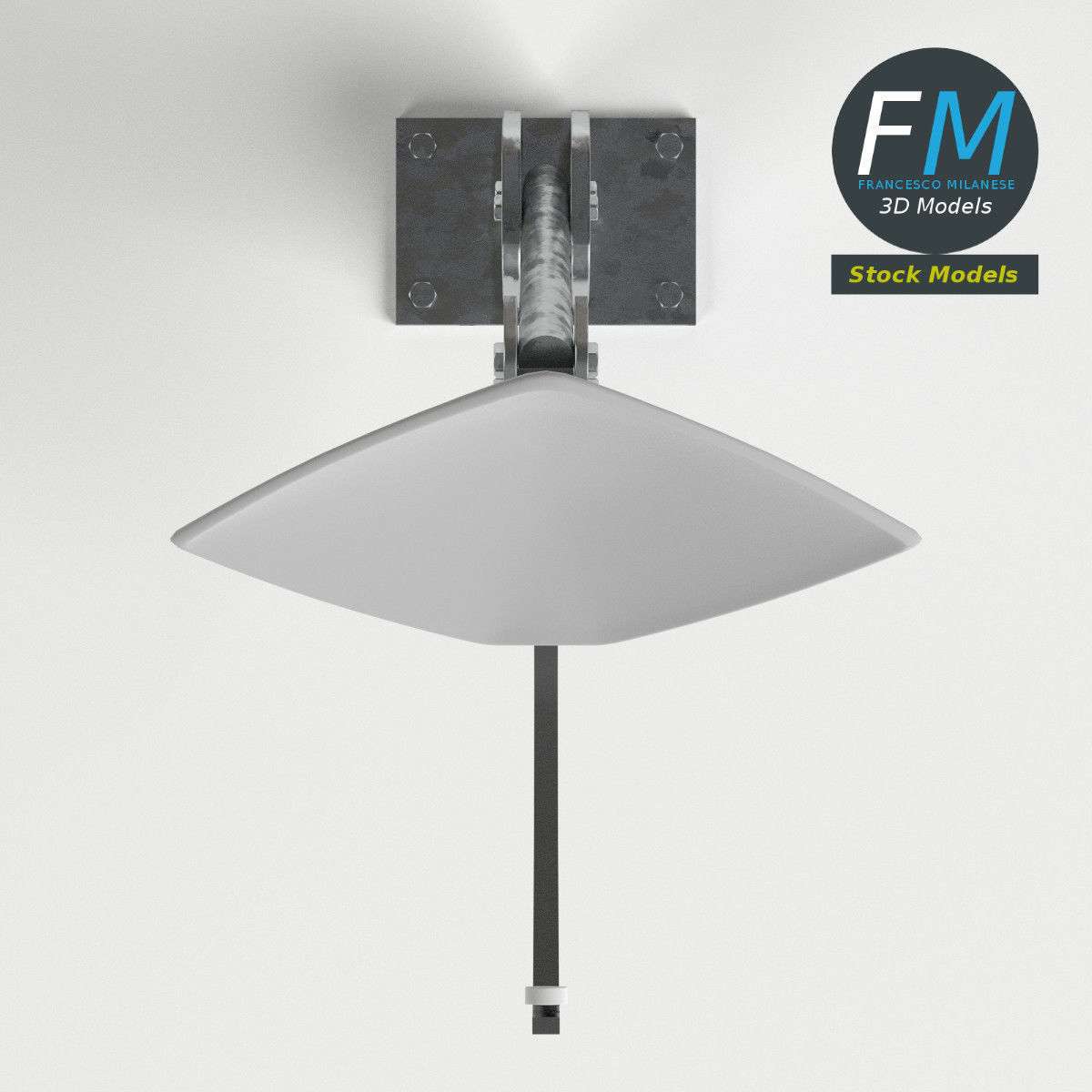 Satellite dish 2 3D model_6