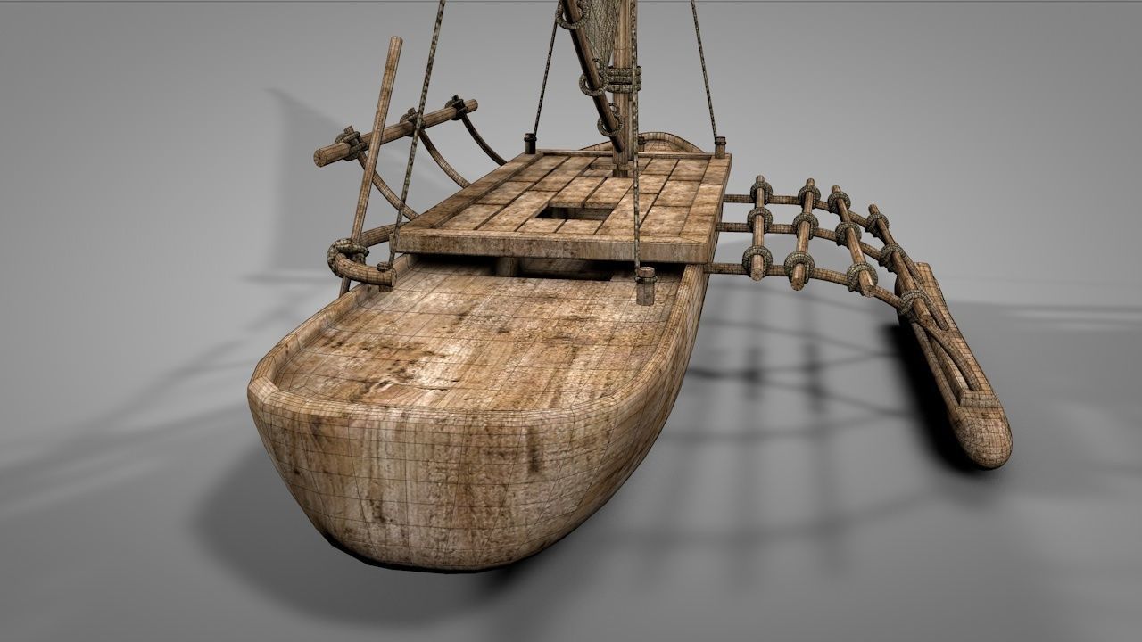 The Boat Of Moana 3D model_7