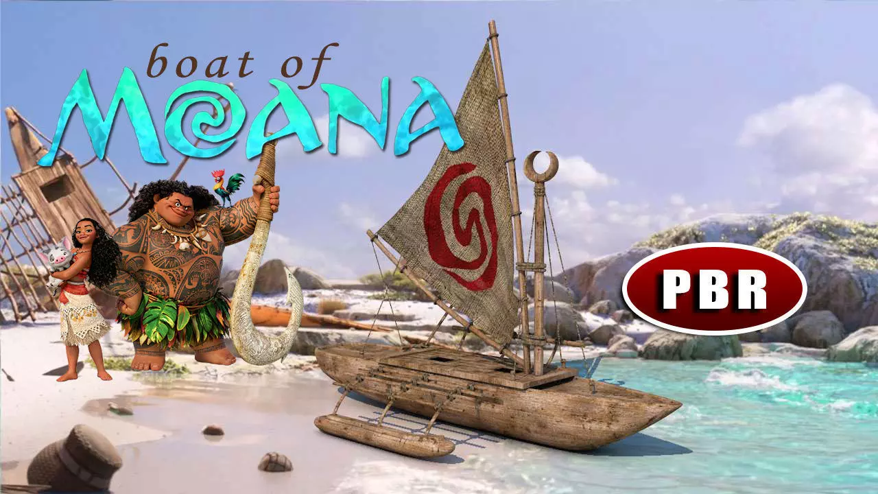 The Boat Of Moana 3D model_0