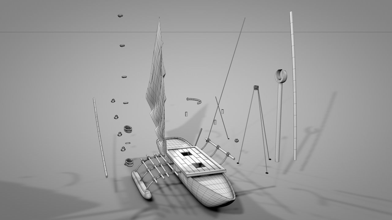 The Boat Of Moana 3D model_14