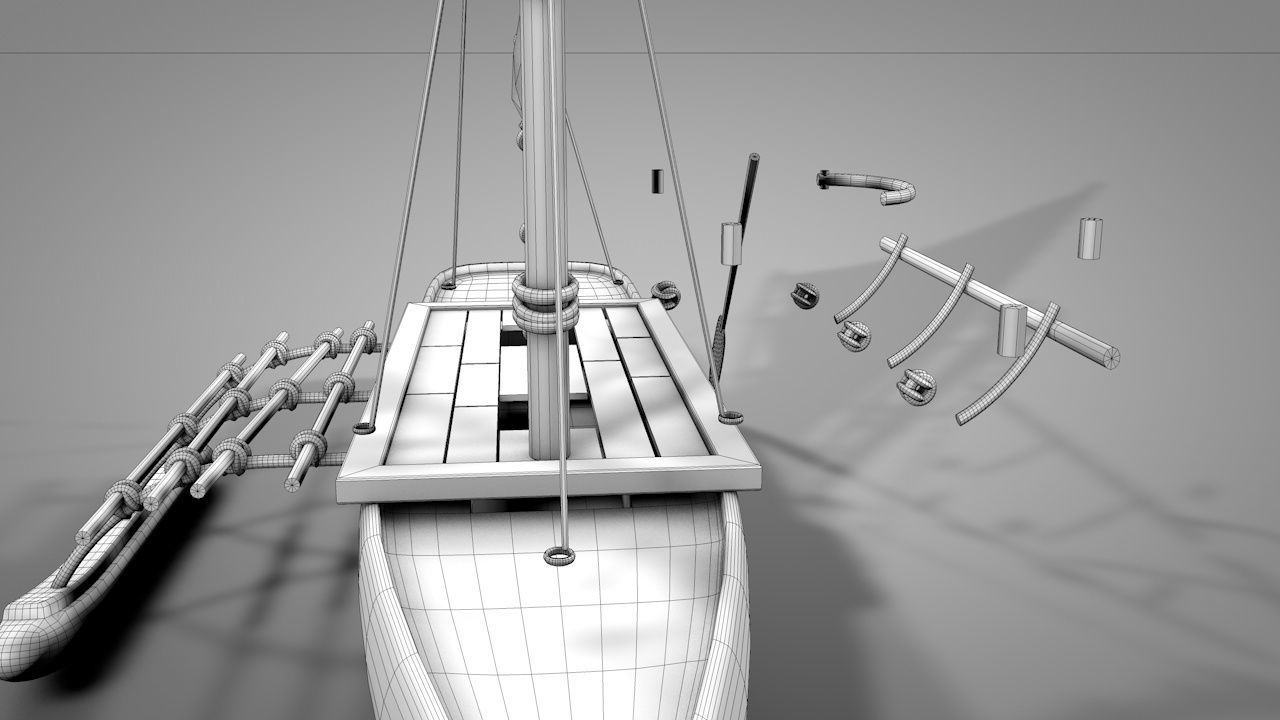The Boat Of Moana 3D model_13