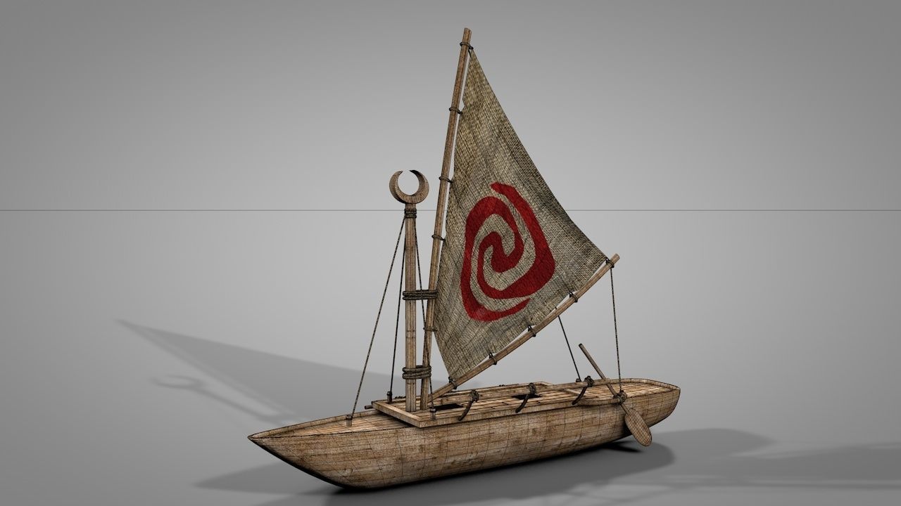 The Boat Of Moana 3D model_4