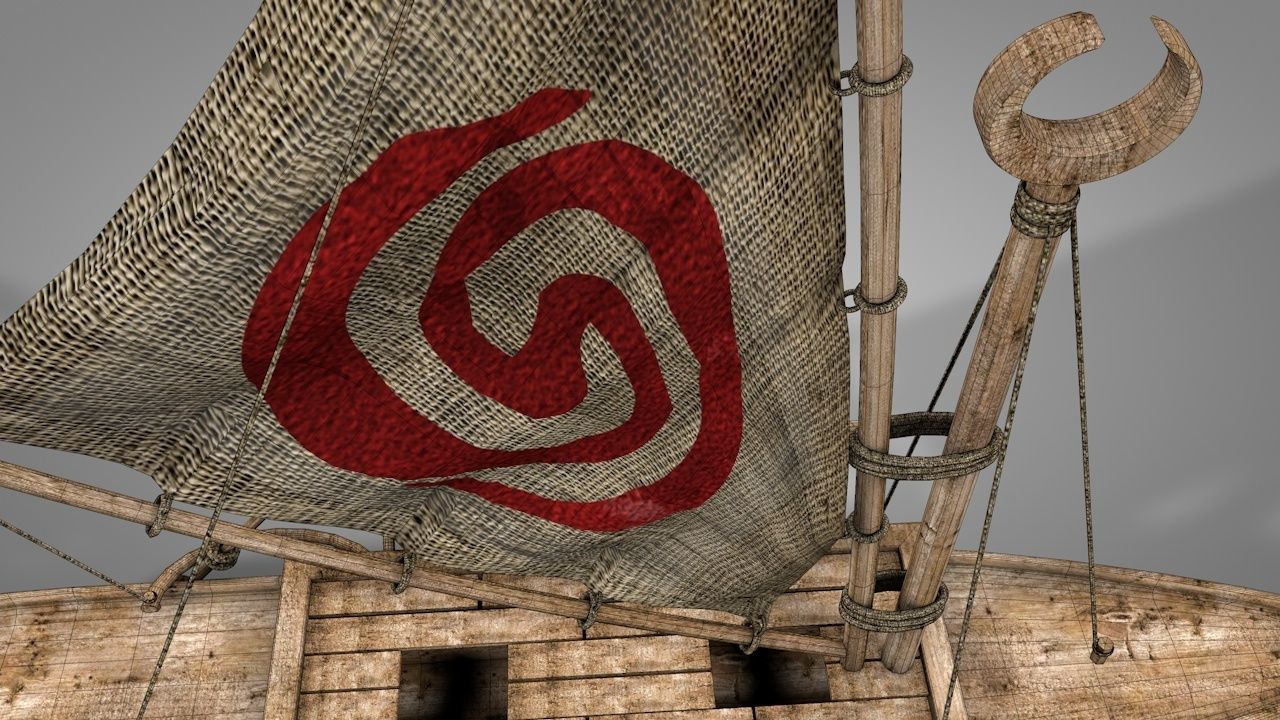 The Boat Of Moana 3D model_9