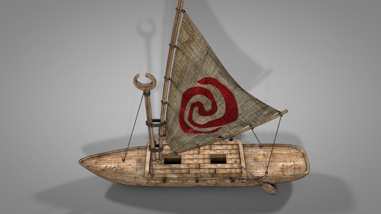 The Boat Of Moana 3D model_3