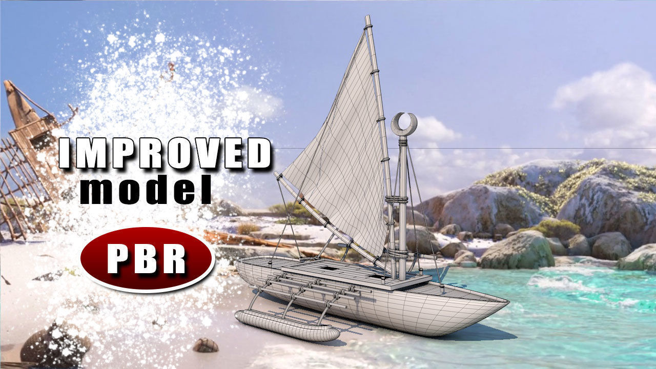 The Boat Of Moana 3D model_1