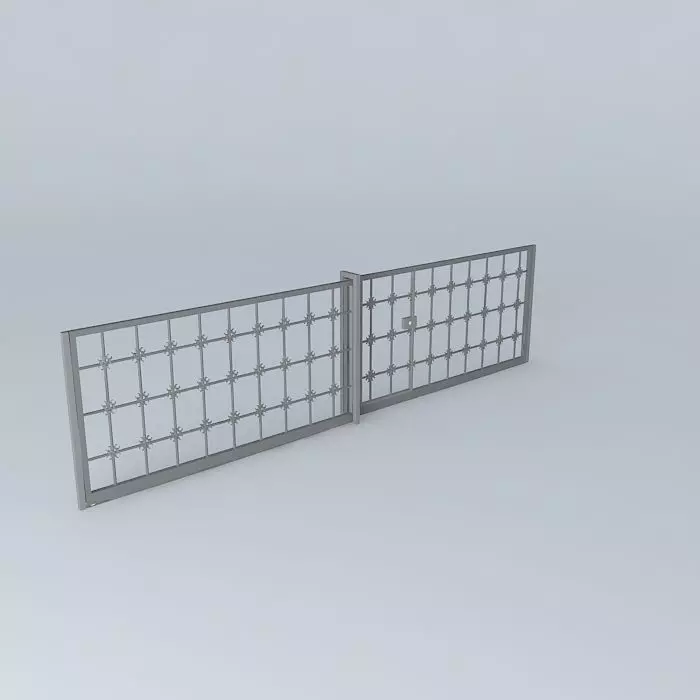 Antejardin gate sliding gate Free 3D model_0