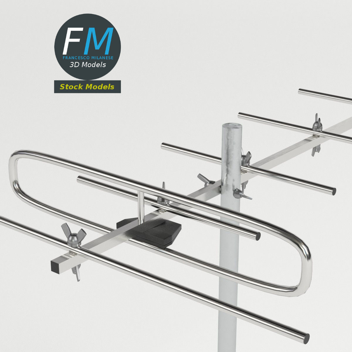 VHF antenna 3D model_4