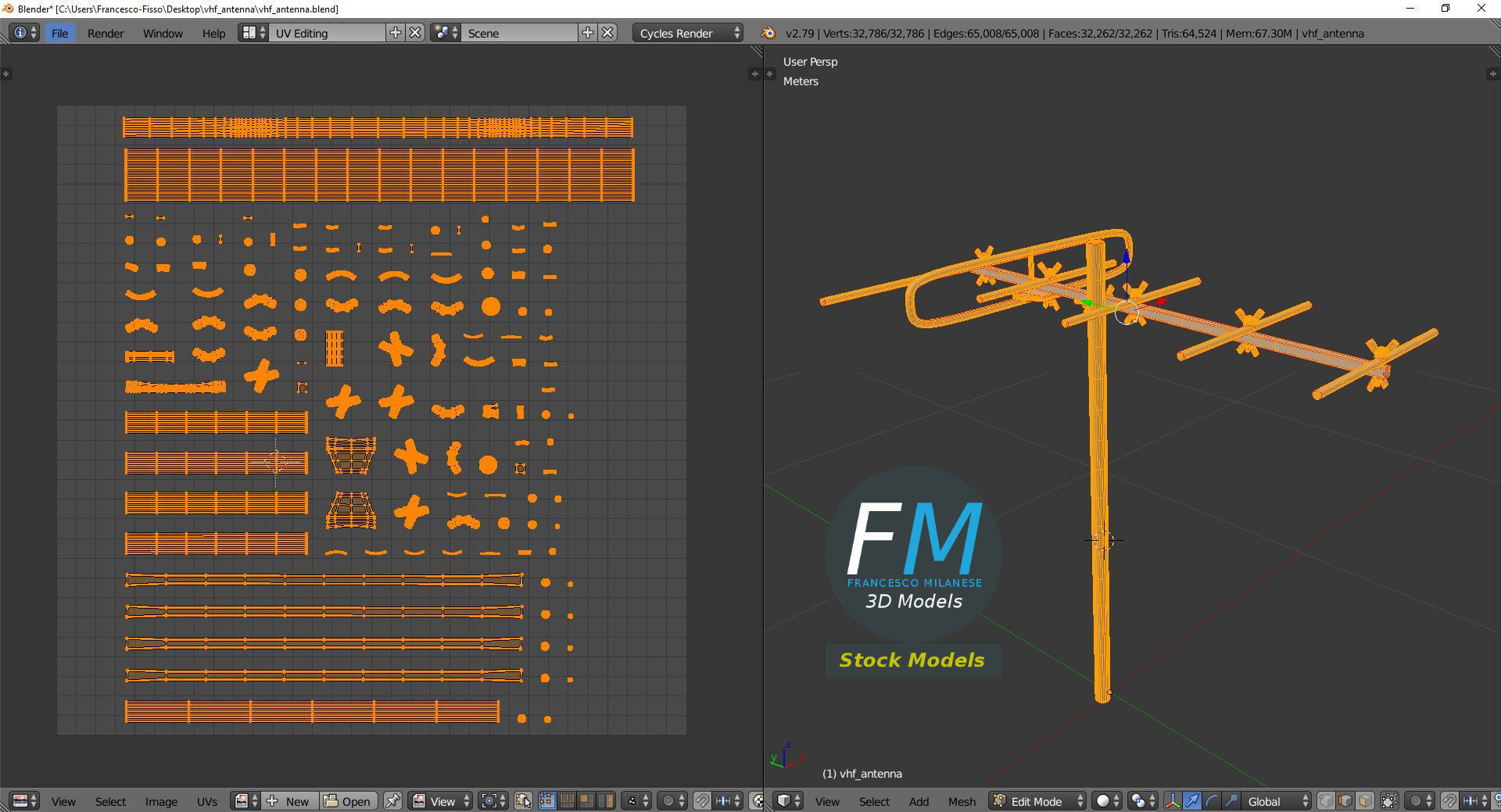VHF antenna 3D model_10
