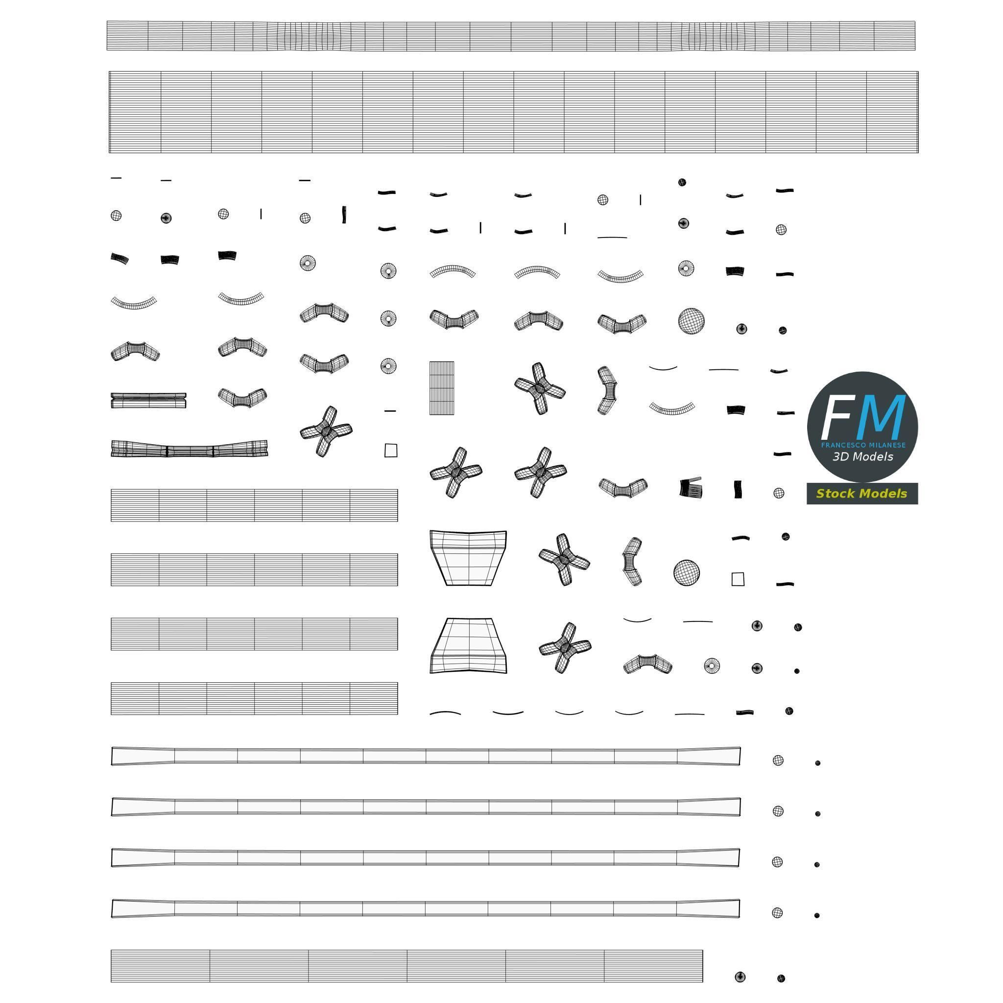 VHF antenna 3D model_11