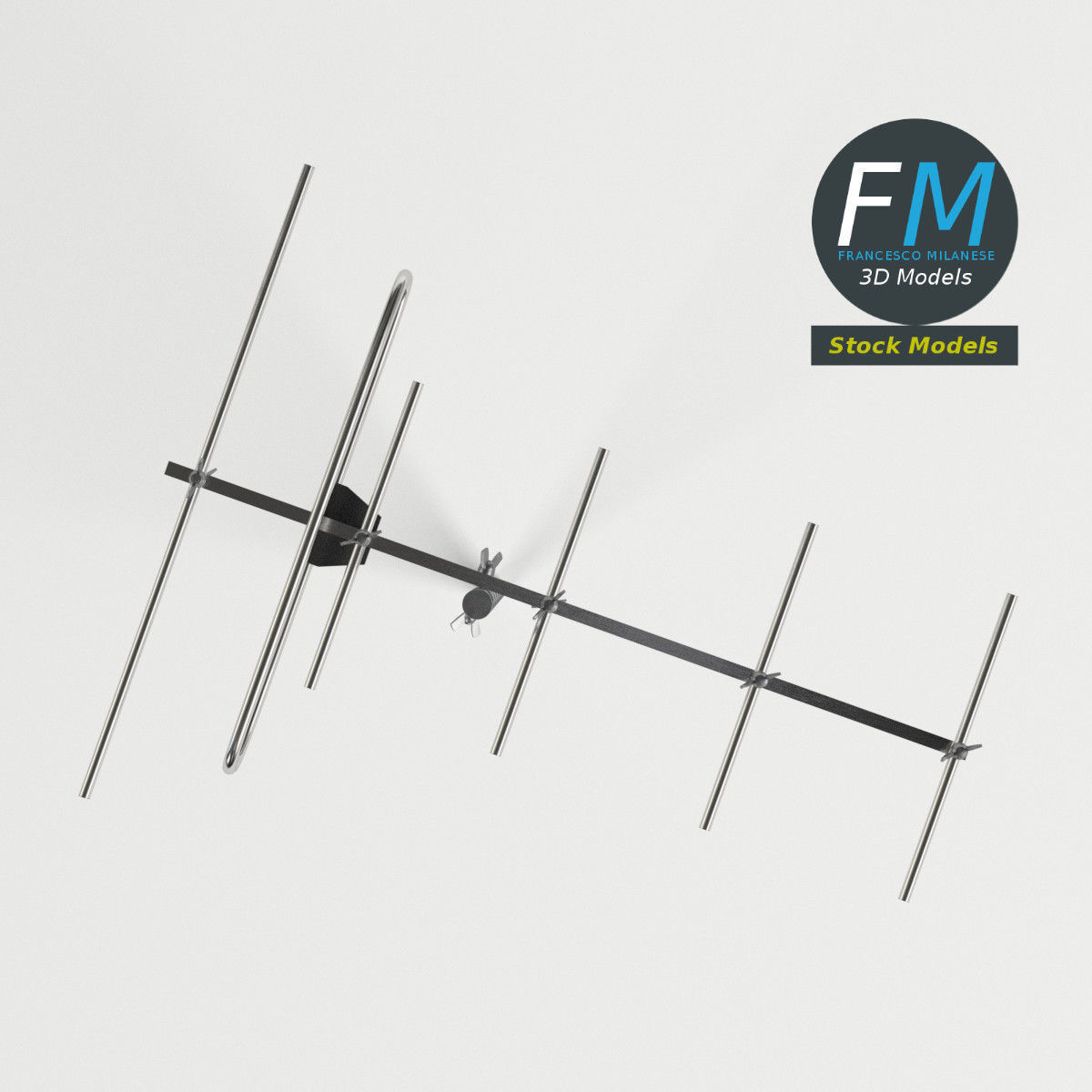 VHF antenna 3D model_6