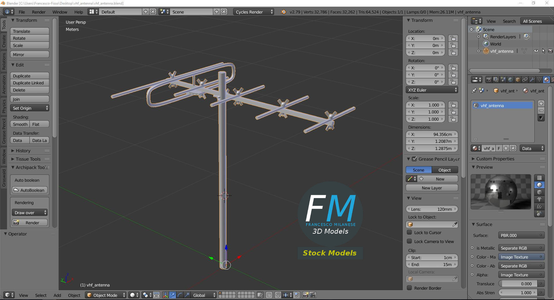 VHF antenna 3D model_9