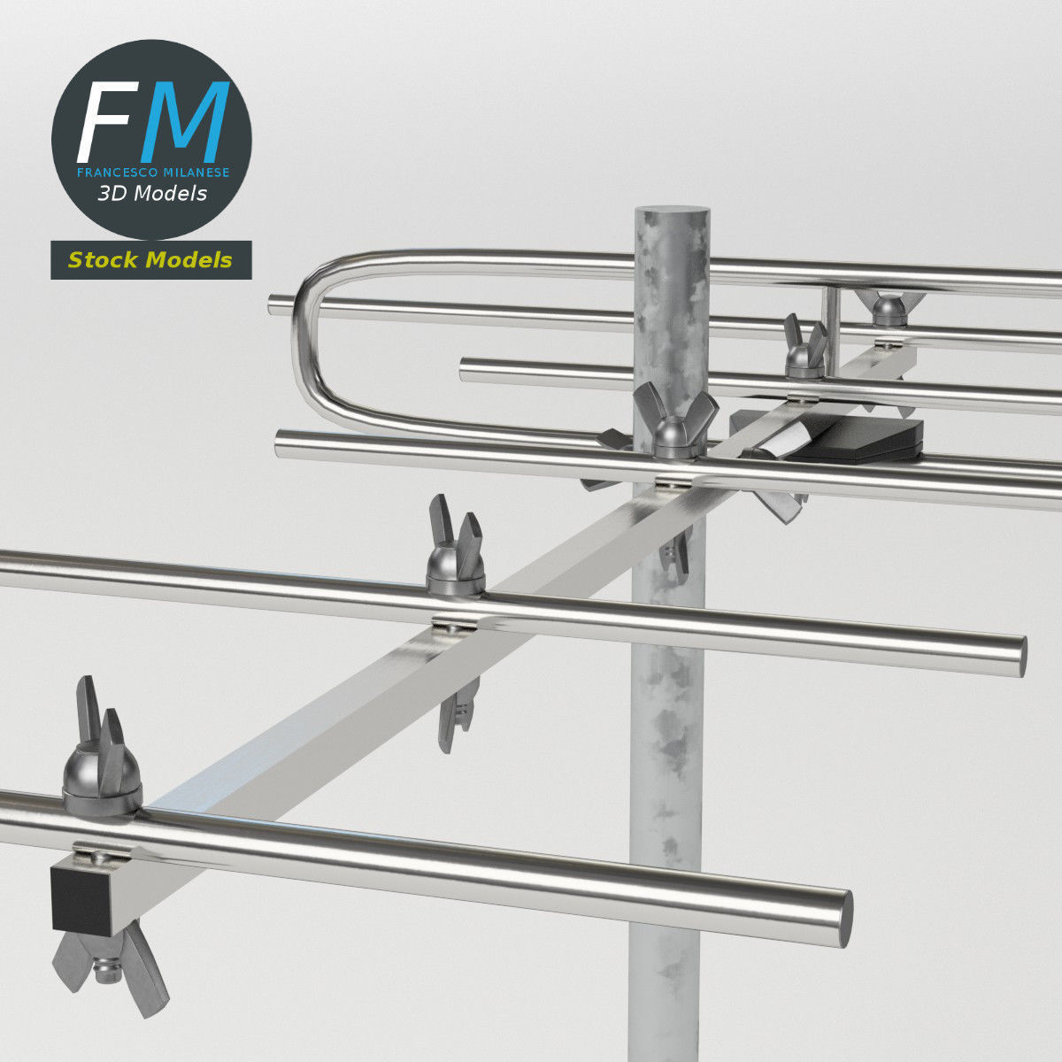 VHF antenna 3D model_5
