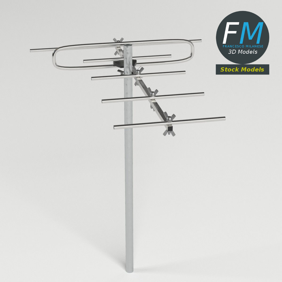 VHF antenna 3D model_2