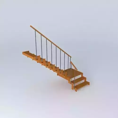 Elaborate wooden staircase