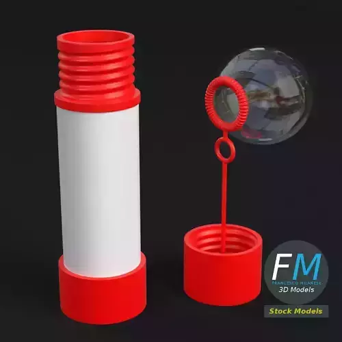 Soap bubbles kit 3D model