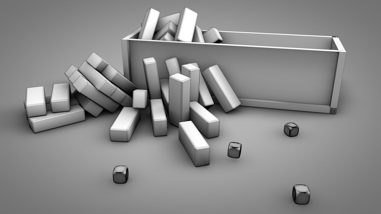 Playable Jenga Game Free 3D model_6