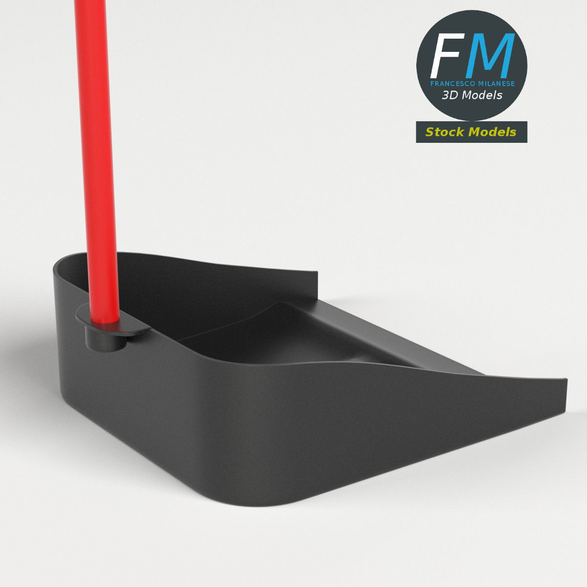 Long handled dustpan 3D model_4