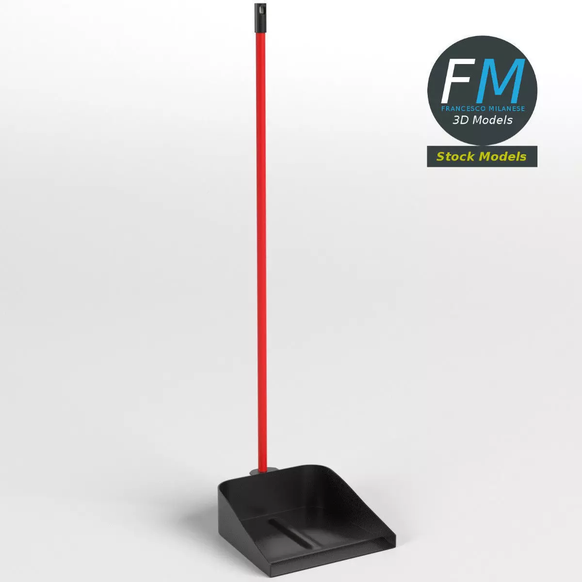 Long handled dustpan 3D model_0